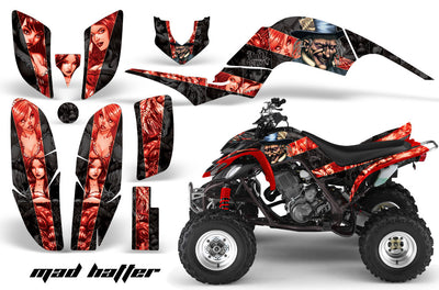 Mad Hatter - Black Background Red Design