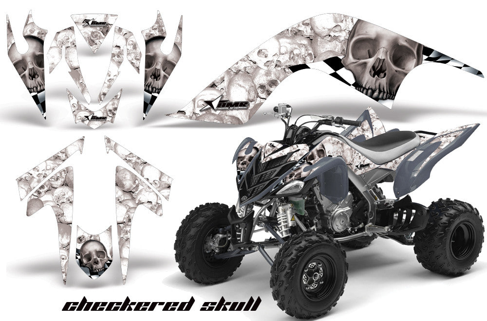 Checkered Skull - White Background White Design