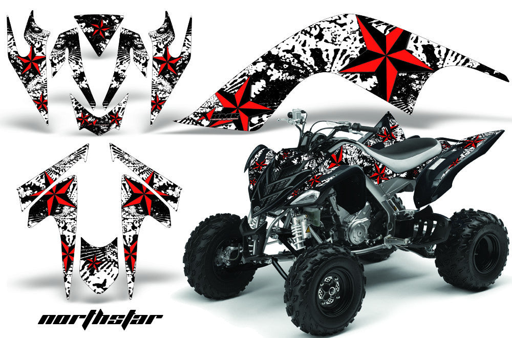 North Star - White Background Red Design