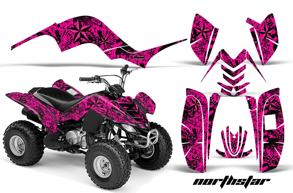 Yamaha 250 Raptor ATV Flow Graphic Kit Pink