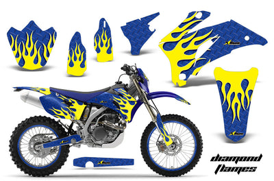 (2007-2011) Diamond Flame - Blue Background Yellow Design