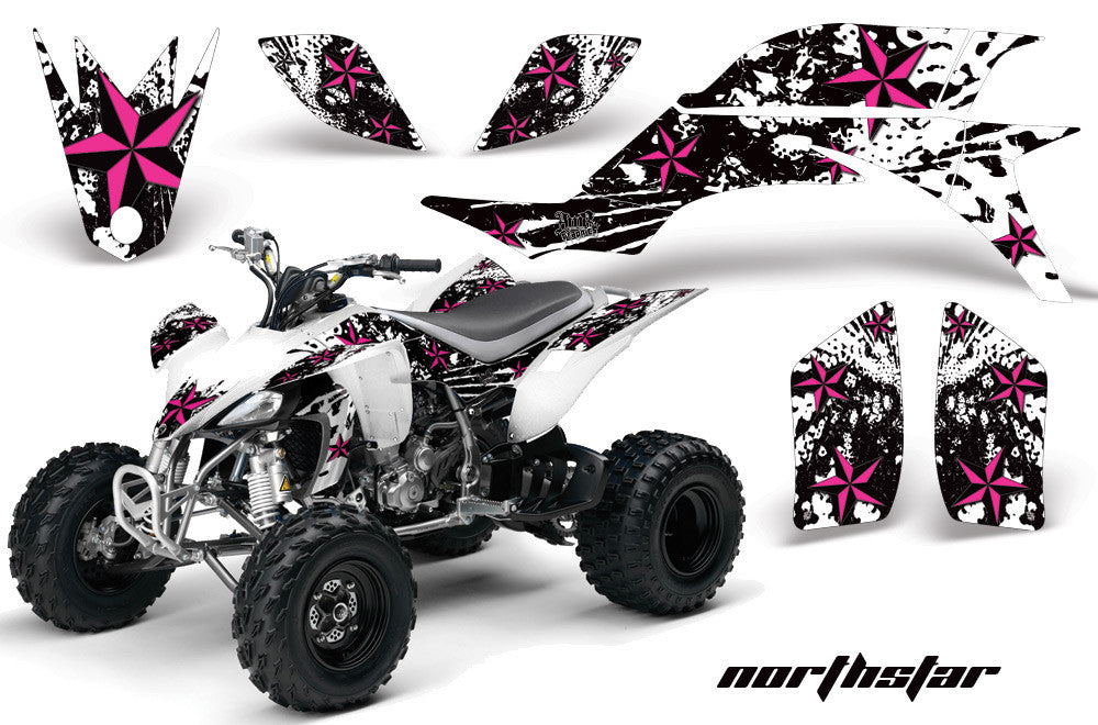 North Star - White Background Pink Design