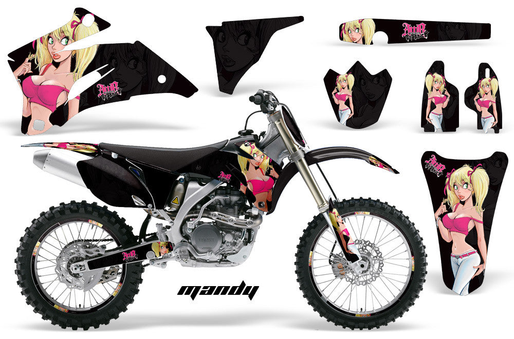 Mandy - Black Background Pink Design