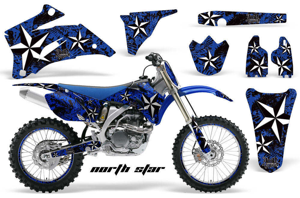 North Star - Blue Background White Design
