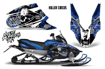 Killer Circus - Silver Background Blue Design