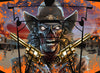 Zombie Outlaw Splatter - Orange Background