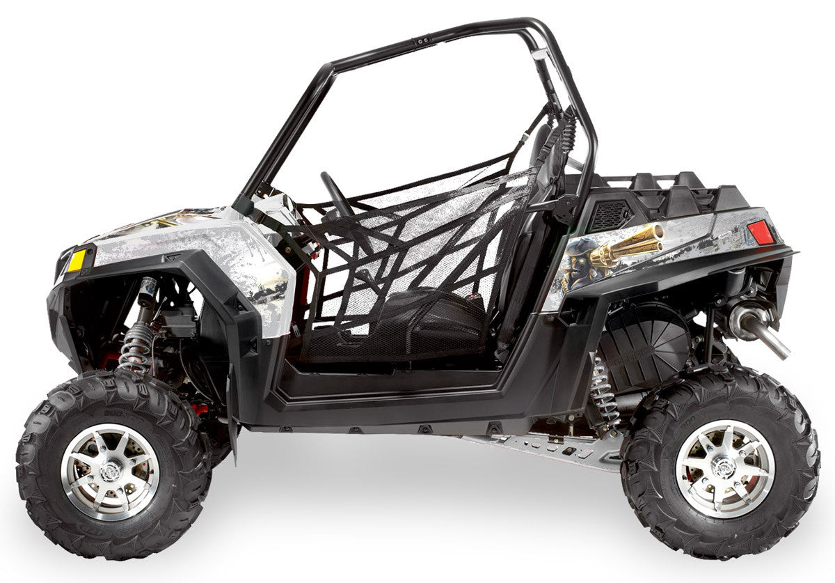 Zombie Outlaw Splatter - Silver Background - Side